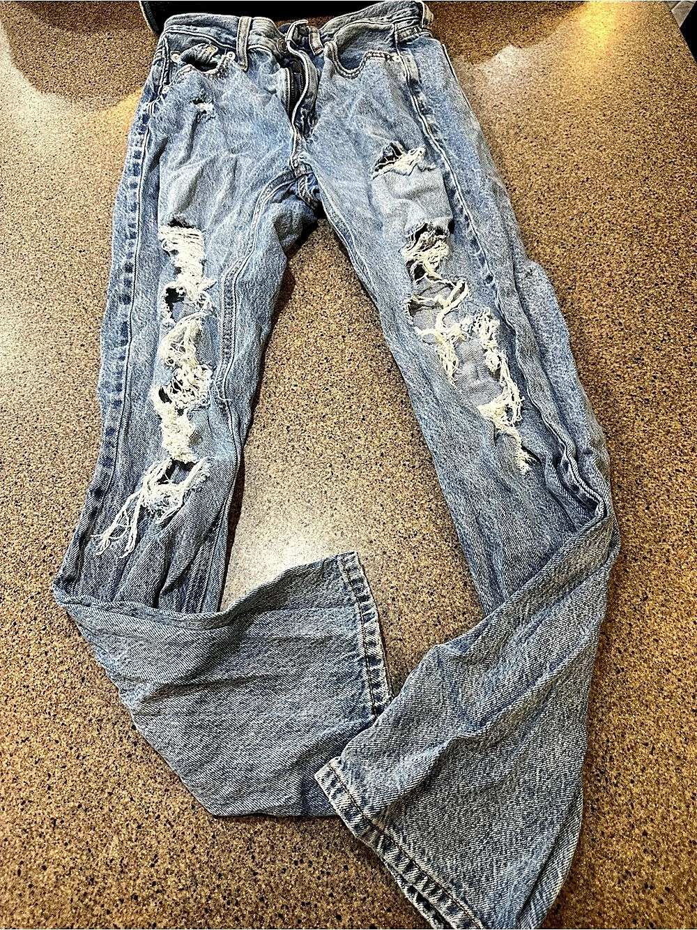 Aeropostale Distressed Jeans Blue Size 000
